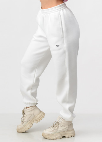 Белые спортивные демисезонные джоггеры брюки Go Fitness