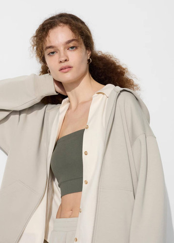 Зелений топ бюстгальтер Uniqlo без кісточок район