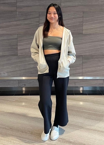 Зелений топ бюстгальтер Uniqlo без кісточок район