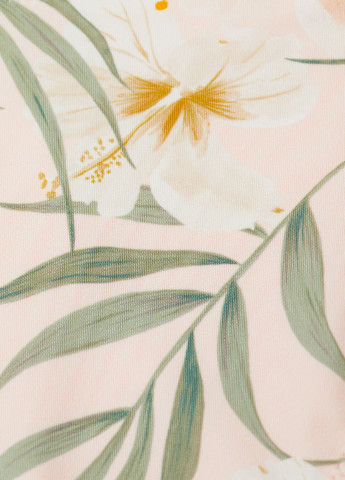 Персиковые купальные трусики-плавки с цветочным принтом H&M