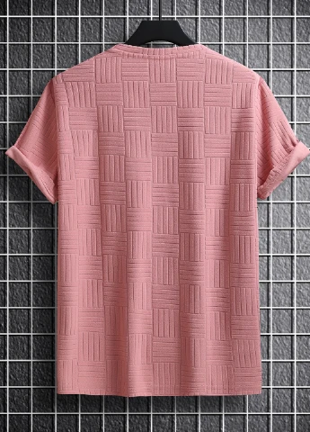 Розовая футболка с коротким рукавом SHEIN