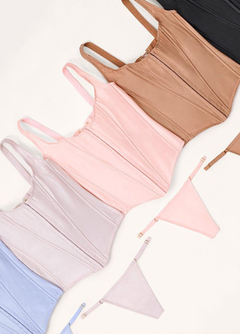 Коричневий демісезонний комплект (корсет, трусики) Victoria's Secret