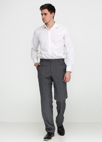 Грифельно-серые классические демисезонные прямые брюки No Brand