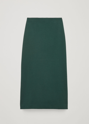 Зеленая кэжуал однотонная юбка Cos а-силуэта (трапеция)
