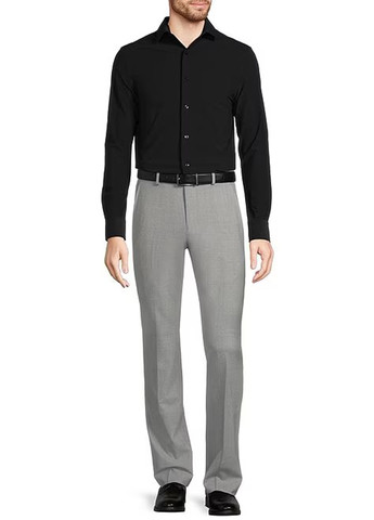 Черная кэжуал, классическая рубашка однотонная Murano