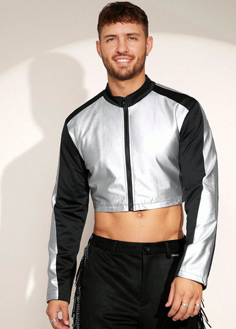 Комбінована демісезонна куртка SHEIN