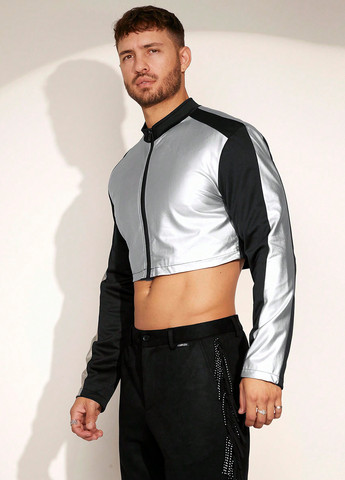 Комбінована демісезонна куртка SHEIN