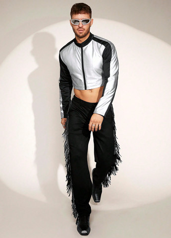 Комбінована демісезонна куртка SHEIN