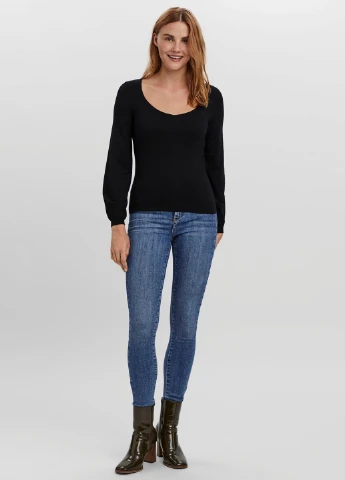 Черный демисезонный свитер Vero Moda