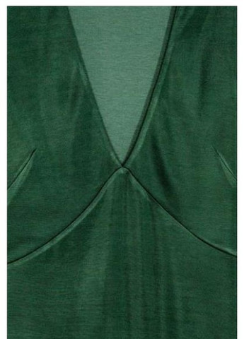Темно-зелена кежуал облягаюча сукня H&M однотонна