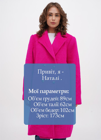 Фуксинове (колору Фукія) демісезонне Пальто двобортне Talbots