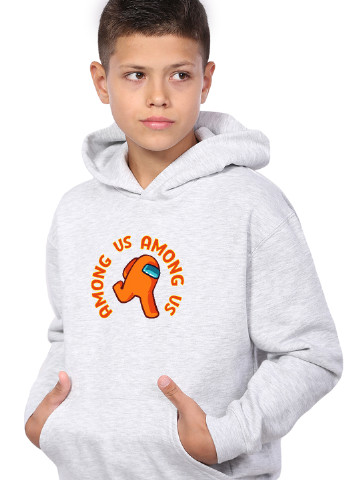 Худи для мальчика Амонг Ас Оранжевый (Among Us Orange) Кенгуру детский (9298-2408) MobiPrint (219027578)