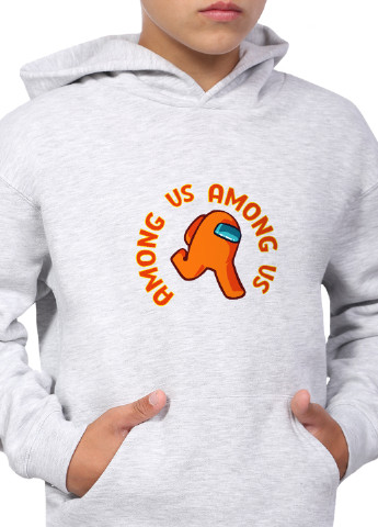 Худи для мальчика Амонг Ас Оранжевый (Among Us Orange) Кенгуру детский (9298-2408) MobiPrint (219027578)