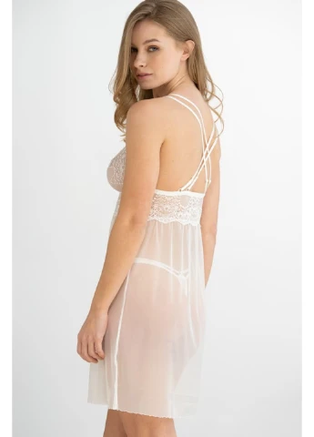 Ночная сорочка антично-белая SO SEXY HYPNOSE 3109, Антично-белый, L Kleo (252574360)