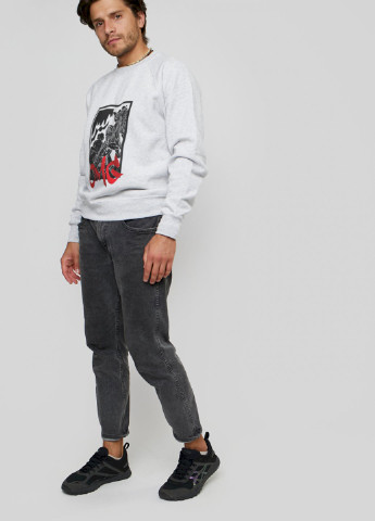 Серый свитшот мужской YAPPI рисунок (250563674)