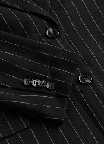 Черный женский жакет H&M полосатый - демисезонный