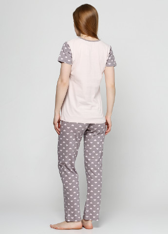 Кофейная всесезон пижама (футболка, брюки) Elitol