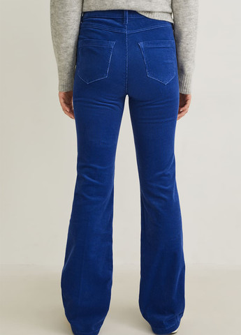 Синие кэжуал демисезонные клеш брюки C&A