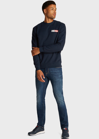 Синій світшот Tommy Jeans логотип без декору (344545955)