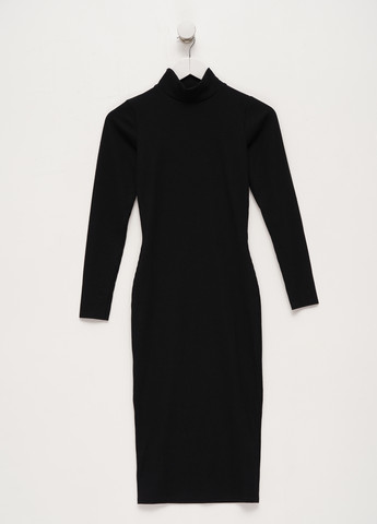 Черное кэжуал платье платье-водолазка, футляр Boohoo однотонное