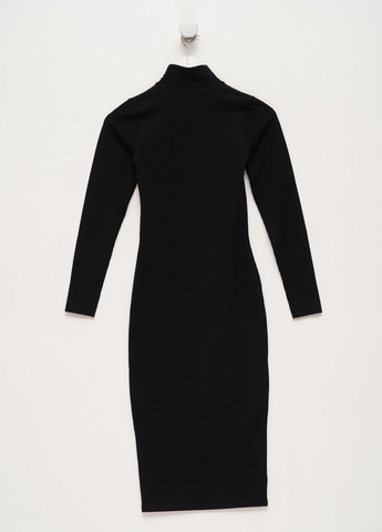 Черное кэжуал платье платье-водолазка, футляр Boohoo однотонное