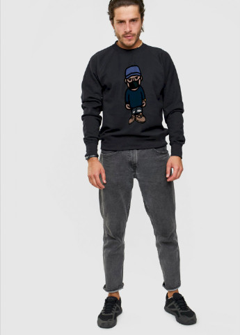 Черный свитшот мужской YAPPI рисунок (250563924)