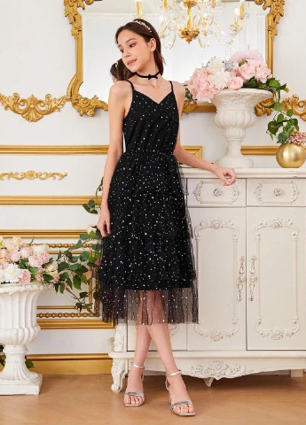 Чёрное платье SHEIN (327705428)