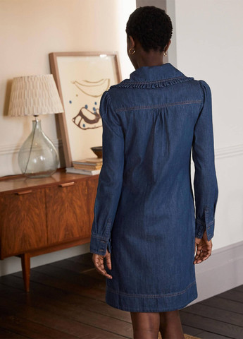 Синее джинсовое платье а-силуэт Boden однотонное