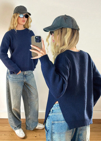 Темно-синий демисезонный джемпер джемпер SHEIN