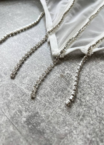 Білий демісезонний комплект (бюстгальтер, трусики, пояс) NOVA VEGA