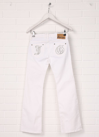 Белые летние со средней талией джинсы John Galliano