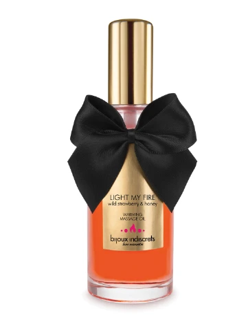 Согревающее массажное масло LIGHT MY FIRE земляника с медом, 100 мл Bijoux Cosmetiques Bijoux Indiscrets (252297761)