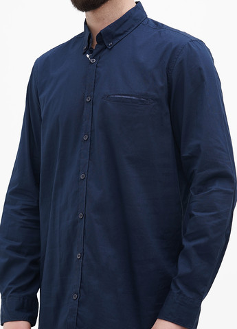 Темно-синяя кэжуал рубашка однотонная Watson's
