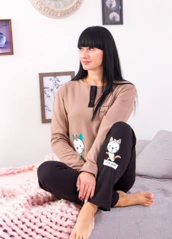 Кавова всесезон піжама жіноча (p-8505) Носи своє