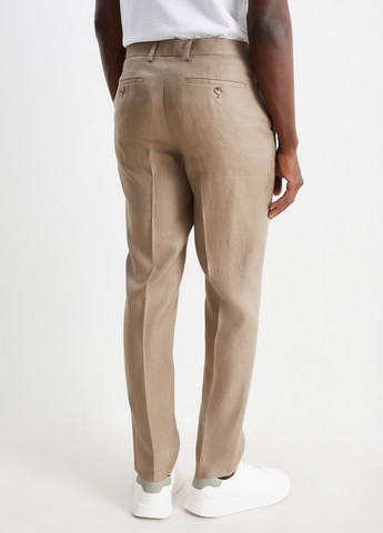 Бежевые кэжуал летние зауженные брюки C&A