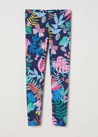Синие демисезонные леггинсы H&M