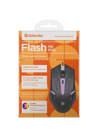 Мышка Flash MB-600L Black (52600) Defender (253547671)
