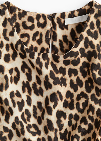 Світло-коричнева кежуал сукня H&M леопардовий