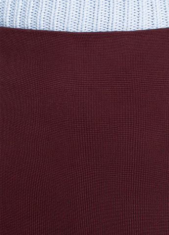 Бордовая кэжуал однотонная юбка Oodji карандаш