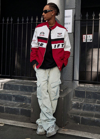 Червона демісезонна куртка SHEIN