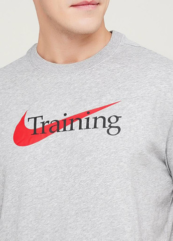 Серая футболка cz7989-063 Nike T-SHIRT DRI-FIT TRAINING GREY