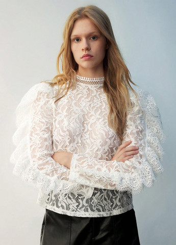 Молочная блузка SHEIN