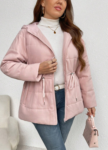 Светло-розовая зимняя куртка SHEIN