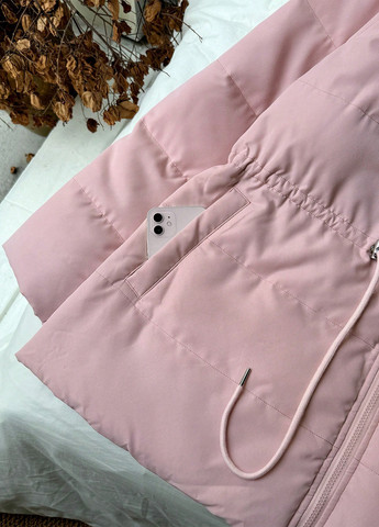 Светло-розовая зимняя куртка SHEIN