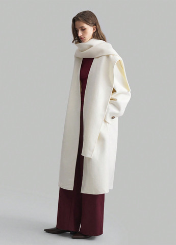 Белое демисезонное Пальто SHEIN