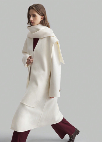 Белое демисезонное Пальто SHEIN