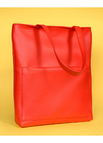 Женская сумка 41х30х10 см Sambag однотонная красная кэжуал