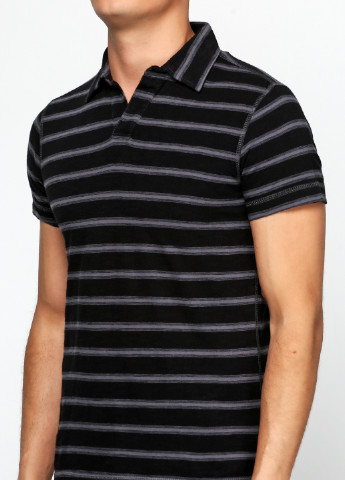 Серая футболка-поло для мужчин Calvin Klein в полоску