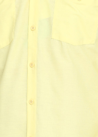 Светло-желтая кэжуал рубашка однотонная Creed с длинным рукавом