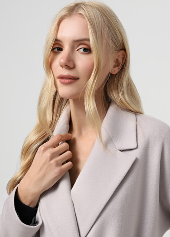 Світло-сіре демісезонне Пальто двобортне Florens